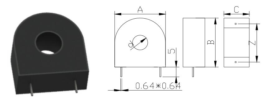 Type A: Dual pins, usually smaller in size and smaller in current range, usually using ultra-fine crystal cores with higher precision;  Type B: Four-pin parallel pins, usually the current is from large to small, usually using ultra-microcrystalline iron core, so the accuracy is higher；  Type C: Front and rear parallel pins, usually the current is from large to small, usually using ultra-microcrystalline iron core, so the accuracy is higher;  Class D: Three-pin, usually use silicon steel wound core, so the accuracy is not as good as the ultra-microcrystalline core, but the load capacity is strong.