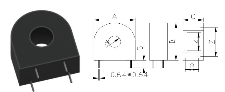 Type A: Dual pins, usually smaller in size and smaller in current range, usually using ultra-fine crystal cores with higher precision;  Type B: Four-pin parallel pins, usually the current is from large to small, usually using ultra-microcrystalline iron core, so the accuracy is higher；  Type C: Front and rear parallel pins, usually the current is from large to small, usually using ultra-microcrystalline iron core, so the accuracy is higher;  Class D: Three-pin, usually use silicon steel wound core, so the accuracy is not as good as the ultra-microcrystalline core, but the load capacity is strong.